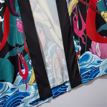 Japonské Harajuku Módní Kimono Ženy Topy a Halenky Muži Haori Obi Asijské Oblečení 2020 Letní Plážové Kimono Cardigan