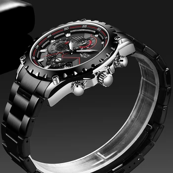 2020 LIGE Nové Pánské Hodinky Top Luxusní Značky z Nerezové Ocelové Sportovní Náramkové Hodinky Chronograf Vojenské Quartz Muži Hodinky Reloj Hombre