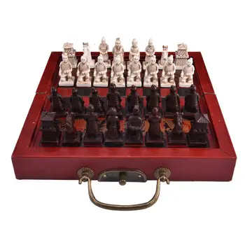 Terakotových Válečníků Šachy Retro Malé Šachy Dynastie Čínské Dřevěné Šachovnici Puzzle, Šachy, Deskové Hry Narozeniny Dárek