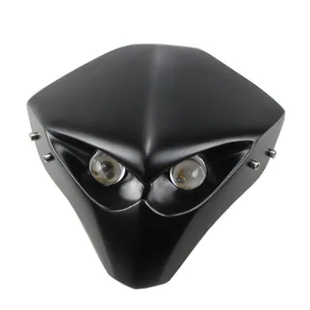 Univerzální Matná Černá Lebka LED Světlomet Kapotáž Motocykl Hlavu Světlo Lampa 12v Pro Harley Honda Yamaha Suzuki Kawasaki