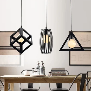 Jednoduchá restaurace lustr office Nordic retro průmyslové ptačí klec bar, jídelna světlometů loft žehlička přívěsek lampy
