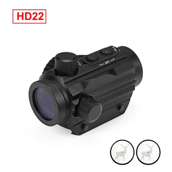 Venkovní Taktické 1X22 Red Green 5 MOA Dot Působnosti Holografický Pohled Picatinny 20MM Weaver Železniční Lovecká Optika Riflescopes