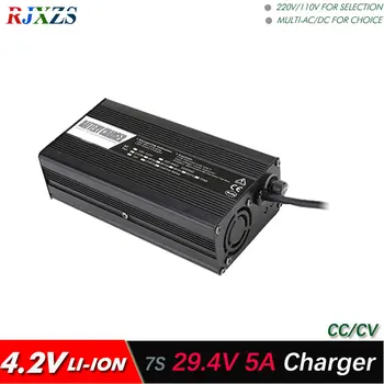 29,4 V 5A nabíječka pro 7S lipo/ lithium Polymer/ Li-ion baterie inteligentní nabíječka podpora CC/CV režimu 4.2 V*7=29,4 V