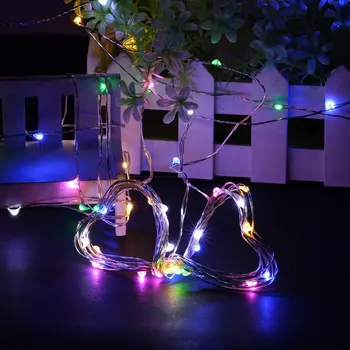 Měděný Drát LED String Světlo Svatební Dekorace Venkovní Osvětlení Řetězců Vodotěsné Víla Světla Pro Vánoční +Napájecí Adaptér