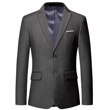 Nový zápis luxusní pánské sako velké velikosti 6XL, Slim jednobarevné sako, módní obchodní hostina svatební šaty, bunda S-6XL