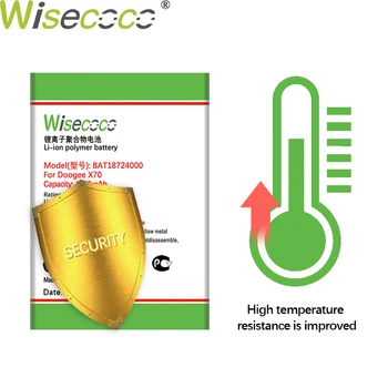 WISECOCO BAT18724000 4900mAh Baterie Pro DOOGEE X70 X 70 Mobilní Telefon, Kvalitní Baterie+Měřicí Kód