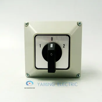 Yaming elektrické YMW26-32/3M Přechodu cam otočný spínač otočný knoflík 32A, 3 fáze 3 polohy s vodotěsné krabici IP65 interruptor