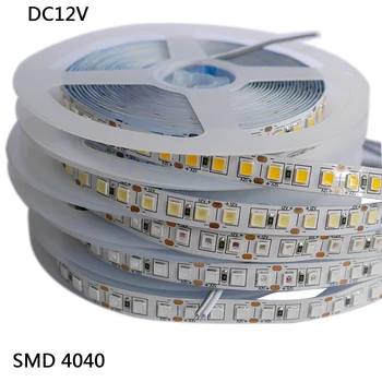 Doprava zdarma 5M/lot 120leds/m Bílá/Teplá Bílá/Červená/Zelená/Modrá/Žlutá/Růžová 4040 SMD Flexibilní LED Strip pásky světla,DC12V 600leds