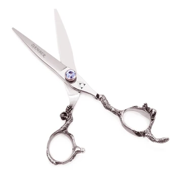 5.5 6 7 7.5 8 Professional Kadeřnické Nůžky 440C Holič Nůžky Stříhání Vlasů Ztenčení Nůžky Dog Grooming Nůžky 9006#