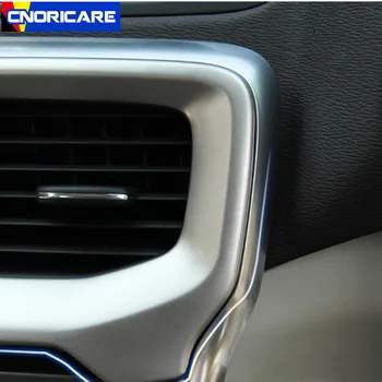 Auto Středové Konzole, Klimatizace Zásuvky Rámu Dekorativní Samolepka Lišta Z Nerezové Oceli Pro Volvo V40 2012-17 Styling Interiéru