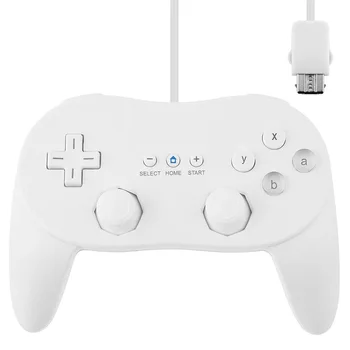 2x Klasický Ovladač pro Nintendo Wii Konzole Kabelový Gamepad pro Wii Remote Náhradní Joypad pro Herní Konzole Příslušenství