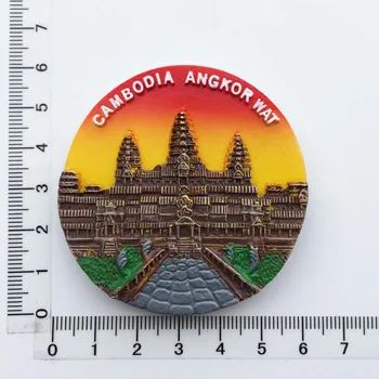 Světového Přírodního Dědictví unesco, Angkor Wat, Kambodža Lednice Magnet Suvenýr 3d Barevné Pryskyřice Řemesla Magnetická Lednička Vložit Dekor