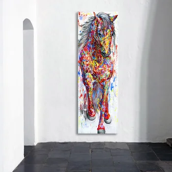 Graffiti Kůň s Vysokým Rozlišením olejomalba Nástěnné Umění Malířské Plátno Zeď Umění pro Obývací Pokoj Domácí Výzdoba (Bez Rámečku)
