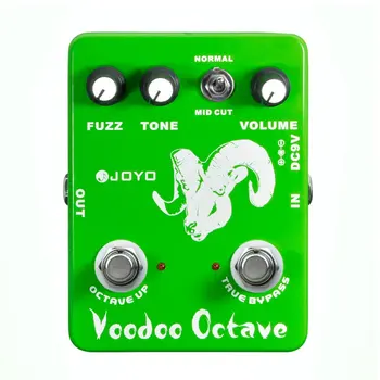 JC-12 Voodoo Octave Fuzz Efekt Kytarový Pedál, Elektrické Basy Dynamické Komprese Kytaru, Basu Příslušenství