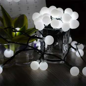 Solární LED Zahrada Super Jasné String Světla Vánoční Výzdoba Venkovní Vodotěsné Osvětlení, Party Dekorace Teplý Vícebarevný Koule Lampy