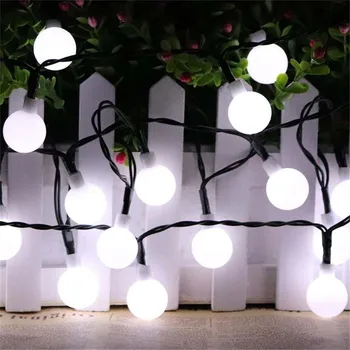 Solární LED Zahrada Super Jasné String Světla Vánoční Výzdoba Venkovní Vodotěsné Osvětlení, Party Dekorace Teplý Vícebarevný Koule Lampy