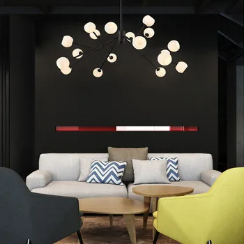 Postmoderní Jednoduchý Severský Styl Individuální Tvůrčí Umění Obývací Pokoj Světel, Ložnice, Jídelna, pracovna LED Skleněný Lustr