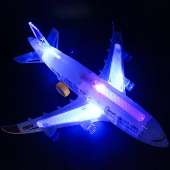 DIY Montáž Letadel Airbus, Autopilot Flash Zvuk Letadla, Hudby, Osvětlení, Hračky, Elektrické Letadlo DIY Hračka pro Děti, Děti, Gif