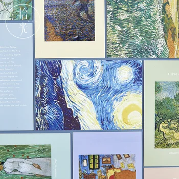 30 Listů Van Gogh Zobrazení Série Pohlednice olejomalba Pohlednice DIY Deník Dekorace, Poselství, Karta