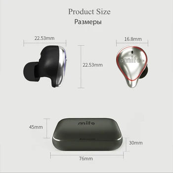 Mifo O5 O7Bluetooth 5.0 Pravda Bezdrátová Sluchátka Vyvážený Bluetooth Sluchátka Sport Stereo Zvuk Sluchátka s Nabíjecí Box