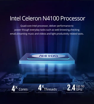 Stick PC Mini Intel Celeron N4100 Quad-jádra, 4GB LPDDR4 128GB Počítač 2.0 4K 60Hz Windows 10 Tenký Klient Desktop Tv Micro PC