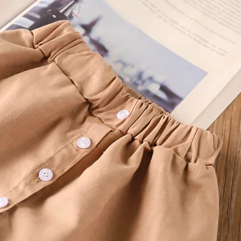 Humor Medvěd Dívky Soupravy Oblečení 2021New Letní Dětské Oblečení, Pruhované Sukně Podvazkové + kalhotová sukně 2KS Oblek dětské Oblečení