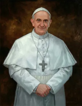 Náboženství, UMĚNÍ Vatikánu Papež František portrét Křesťanství Katolicismus Pontifex Maximus Papež Společnosti Ježíše tisku umění malba