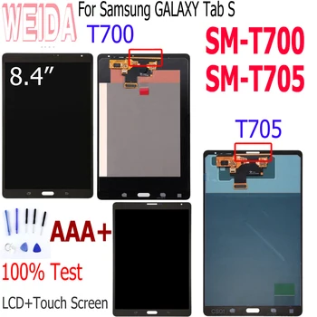 WEIDA Pro Samsung Galaxy Tab S 8.4 SM-T700, SM-T705 LCD Displej Dotykový Displej Digitizer Senzory Montážní Panel pro T705 T700 LCD