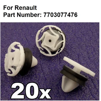 20x Pro Renault Interiéru Trim Panel a Dveře Karty, Klipy - Pro Megane III a Laguna III, oe#7703077476