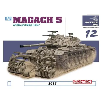 DRAGON 3618 1/35 IDF Magach 5 w/ERA a Moje Válec - Scale model Kit