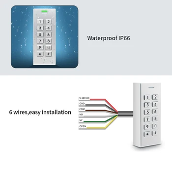 Mini nejmenší Vodotěsný IP66 Pin Jen Zamknout Dveře standalone Access Controller Heslo Klávesnice Dveřní controler 1000 uživatelská
