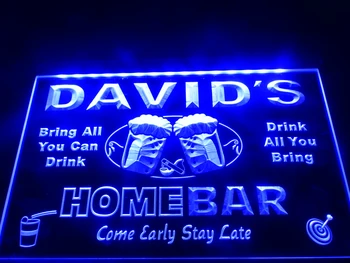 DZ001 - Domácí Bar Pivo příjmení LED Neonové Světlo Znamení pověsit znamení domácí výzdoba řemesla