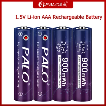 PALO Nové AAA Baterie 900mwh 1,5 V Li-ion AAA dobíjecí baterie, Baterie pro Dálkové Ovládání Hračka na Baterie Světlo na Baterie