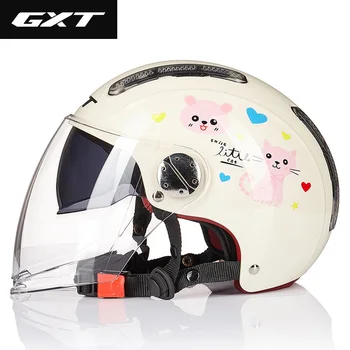 GXT přilbu ABS létě otevřít double lens moto helma elektrické kolo helmu letní skútr moto helma 102
