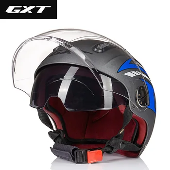 GXT přilbu ABS létě otevřít double lens moto helma elektrické kolo helmu letní skútr moto helma 102