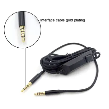 3.5 mm jack zařízení Inline Mute Kabel pro ASTRO A10/A40/A30/A50/Logitech G233/G433 Drátové Herní Headset Černý K