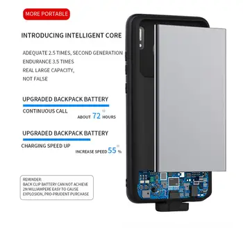 Rozšířené Telefon Baterie Power Pouzdro Pro Huawei Mate 30 Pro Fast Charger Cover Portable Power Bank 7000mAh Baterie Nabíjení Případ