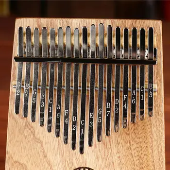 17 Klíče Kalimba Thumb Piano Mahagon z Masivního Dřeva Barva K17GY C Tón, Hudební Nástroje, Hračky Dárek pro Začátečníky