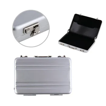 1ks Mini Kufřík vizitky Případě ID Držáky Heslo Stříbrné Hliníkové Kreditní Case Box Velkoobchod