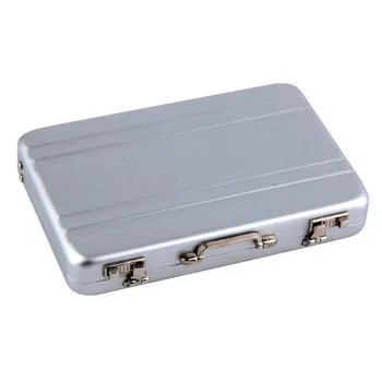 1ks Mini Kufřík vizitky Případě ID Držáky Heslo Stříbrné Hliníkové Kreditní Case Box Velkoobchod