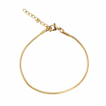Kulatý Had Kost Řetěz Náramek Pro Ženy, 316L Nerezové Oceli Gold Stříbrná Barva Nastavitelná Dračí Náramek Šperky Přítelkyně