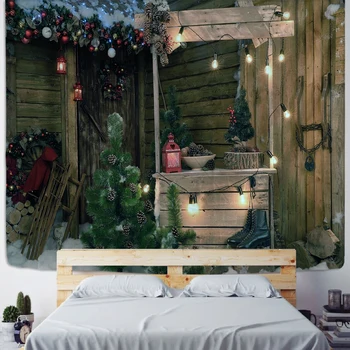 Vánoční Umění Zdi Visí Gobelín Vánoční Strom, Sněhulák Umění, Ozdoby, Vánoční bytové dekorace v Severském Stylu Dárek