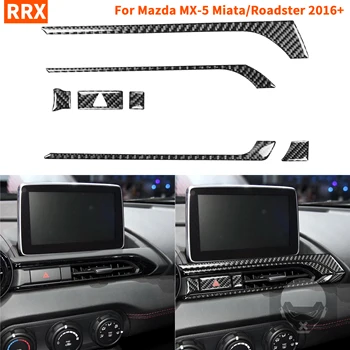 Pro Mazda MX-5 Miata, Roadster 2016+ MX5 ND Uhlíkových Vláken Center Dashboard Air Vent Nálepka Lišty Interiéru, Auto Příslušenství