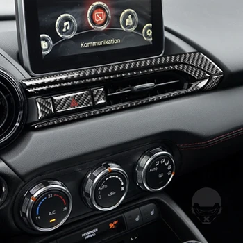 Pro Mazda MX-5 Miata, Roadster 2016+ MX5 ND Uhlíkových Vláken Center Dashboard Air Vent Nálepka Lišty Interiéru, Auto Příslušenství
