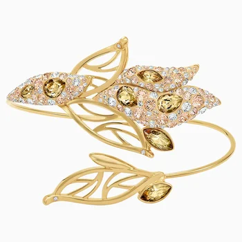2020 Módní Šperky SWA Nové ELEGANTNÍ KVĚT Hnědý Zlatý List ve Tvaru, okvětní Lístek, Dekorace Crystal Divoká Žena Náhrdelník Romantický Dárek