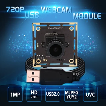 HD kamerový Modul Globální Závěrky Vysoké Rychlosti 60fps 720P 1MP Webkamera UVC Plug Play Černá /Bílá Monochromatický Senzor Kamera USB Modul