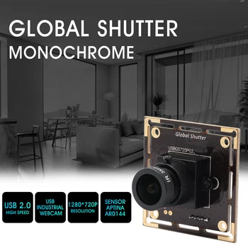 HD kamerový Modul Globální Závěrky Vysoké Rychlosti 60fps 720P 1MP Webkamera UVC Plug Play Černá /Bílá Monochromatický Senzor Kamera USB Modul