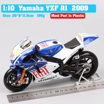 1/10 maisto měřítko Fiat Yamaha YZR-M1 závodník Č. 99 Jorge Lorenzo #46 rossi motocykl Moto bike Diecast Hračky závodní model GP 2009