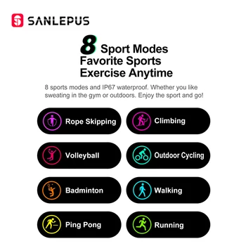 2020 SANLEPUS Chytré Hodinky Sport-Monitor Srdečního tepu, Voděodolný Fitness Náramek Muži Ženy Smartwatch Pro Android, iOS Apple, Xiaomi