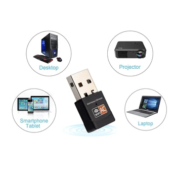 600Mbps USB WiFi Adaptér 2.4 GHz +5GHz WiFi Antény PC Mini Bezdrátové Počítačové Síťové Karty Přijímače Dual Band 802.11 b/n/g/ac